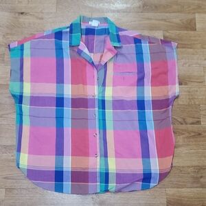 Colorful Plaid Women's Top